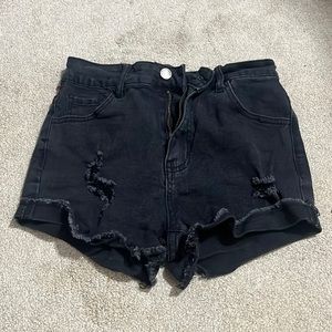 Black Shein Jean Shorts